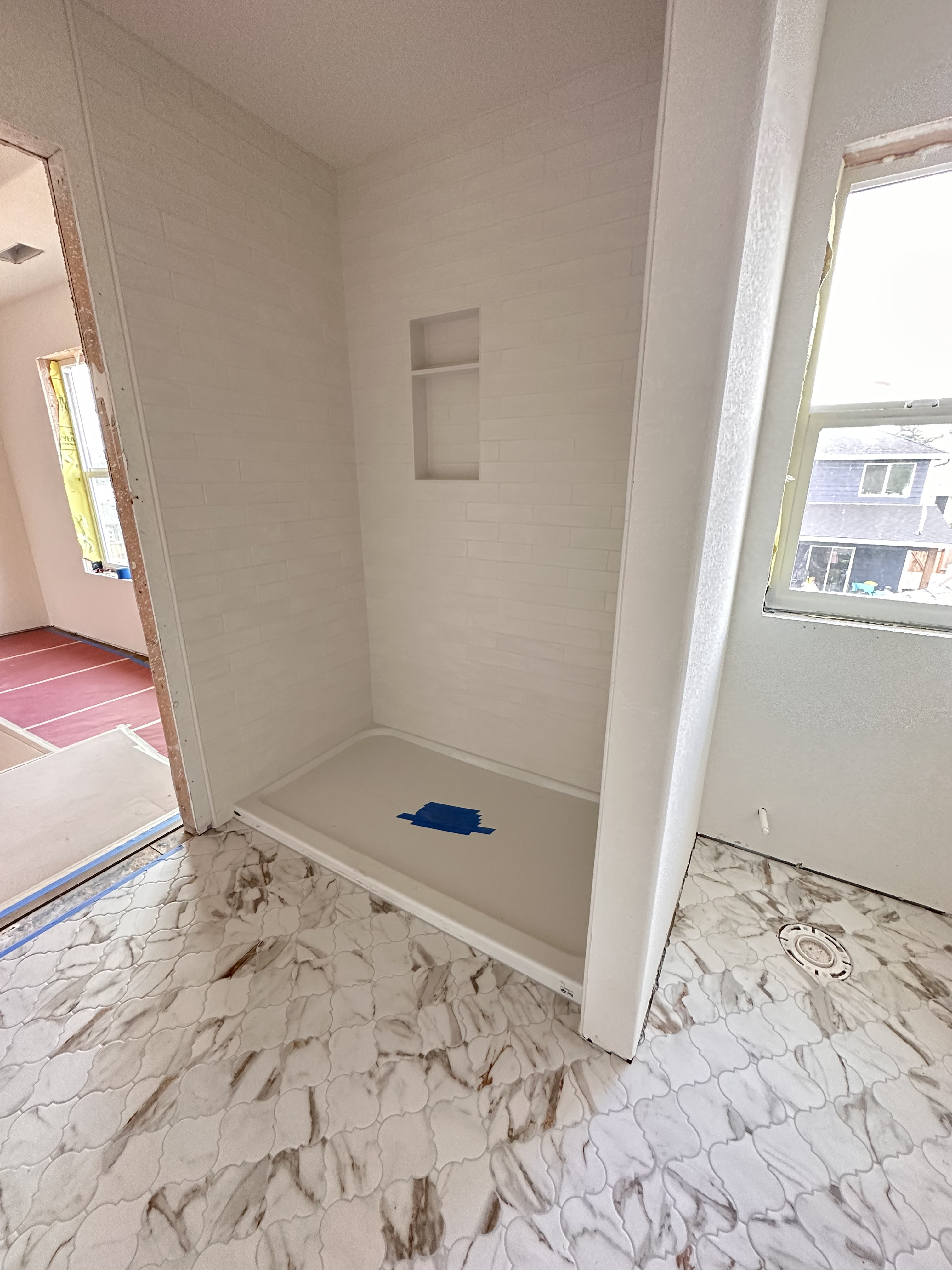 Salem, Oregon - New Construction Shower Tile Installation - Photo 2